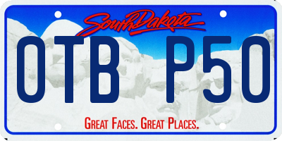 SD license plate 0TBP50
