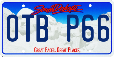 SD license plate 0TBP66