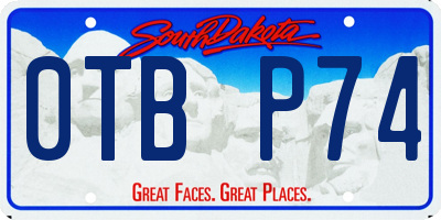 SD license plate 0TBP74