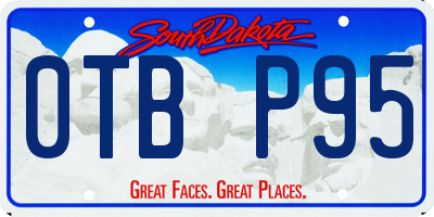 SD license plate 0TBP95