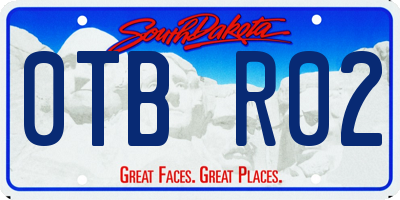 SD license plate 0TBR02