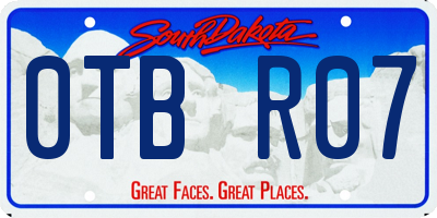 SD license plate 0TBR07