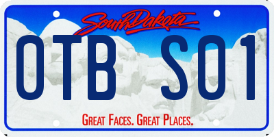 SD license plate 0TBS01