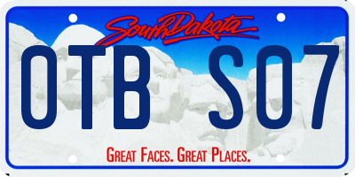 SD license plate 0TBS07