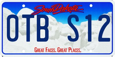SD license plate 0TBS12
