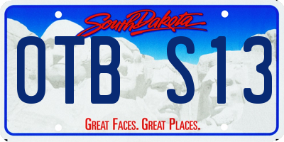 SD license plate 0TBS13