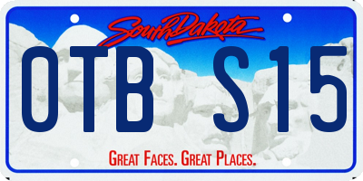 SD license plate 0TBS15