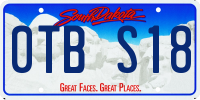SD license plate 0TBS18