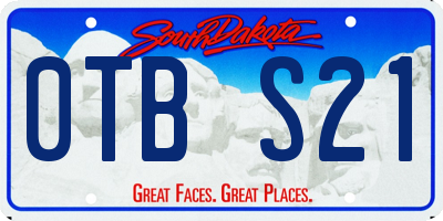 SD license plate 0TBS21