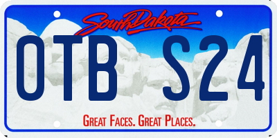 SD license plate 0TBS24