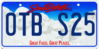 SD license plate 0TBS25