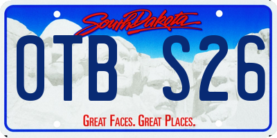 SD license plate 0TBS26