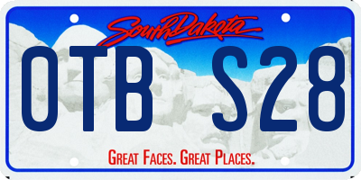 SD license plate 0TBS28