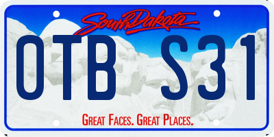 SD license plate 0TBS31