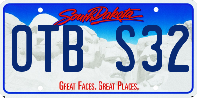 SD license plate 0TBS32