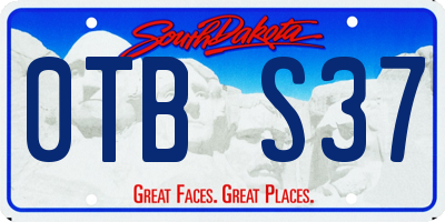 SD license plate 0TBS37