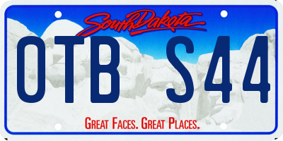 SD license plate 0TBS44