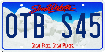 SD license plate 0TBS45