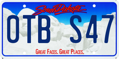 SD license plate 0TBS47