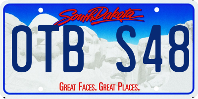 SD license plate 0TBS48
