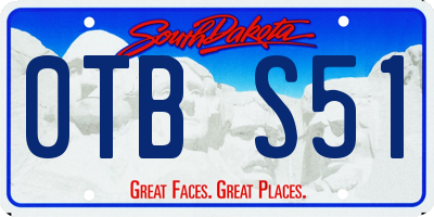 SD license plate 0TBS51