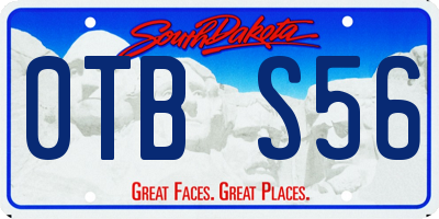 SD license plate 0TBS56