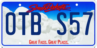 SD license plate 0TBS57