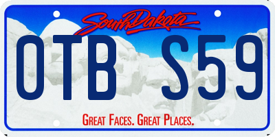SD license plate 0TBS59