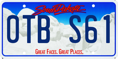 SD license plate 0TBS61