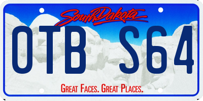 SD license plate 0TBS64