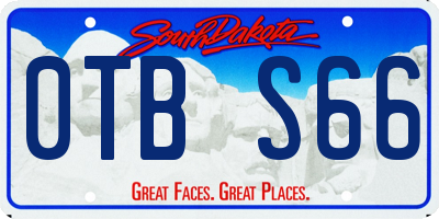 SD license plate 0TBS66