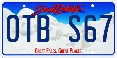 SD license plate 0TBS67