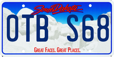 SD license plate 0TBS68