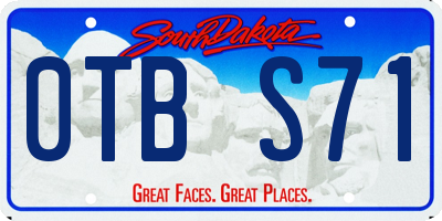 SD license plate 0TBS71