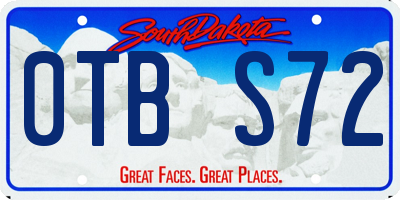 SD license plate 0TBS72