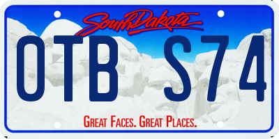 SD license plate 0TBS74