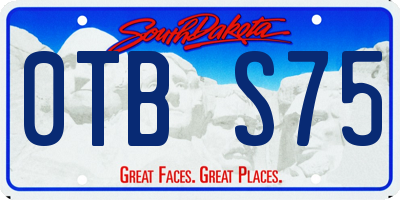 SD license plate 0TBS75