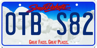 SD license plate 0TBS82