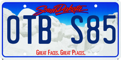 SD license plate 0TBS85