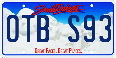 SD license plate 0TBS93