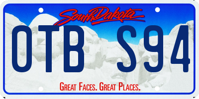 SD license plate 0TBS94
