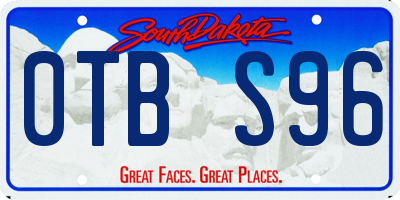 SD license plate 0TBS96