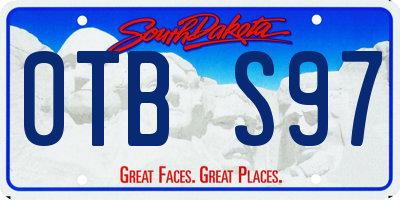 SD license plate 0TBS97