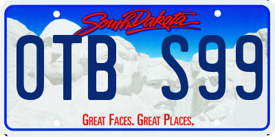 SD license plate 0TBS99