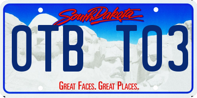 SD license plate 0TBT03