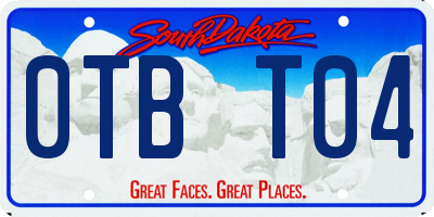 SD license plate 0TBT04