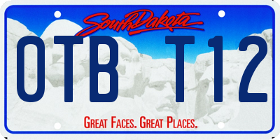 SD license plate 0TBT12