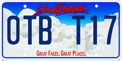 SD license plate 0TBT17