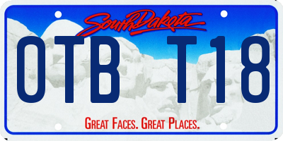 SD license plate 0TBT18