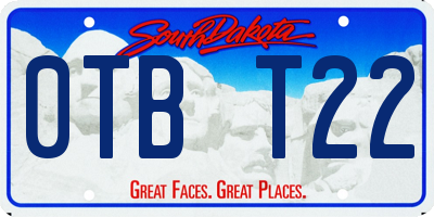 SD license plate 0TBT22